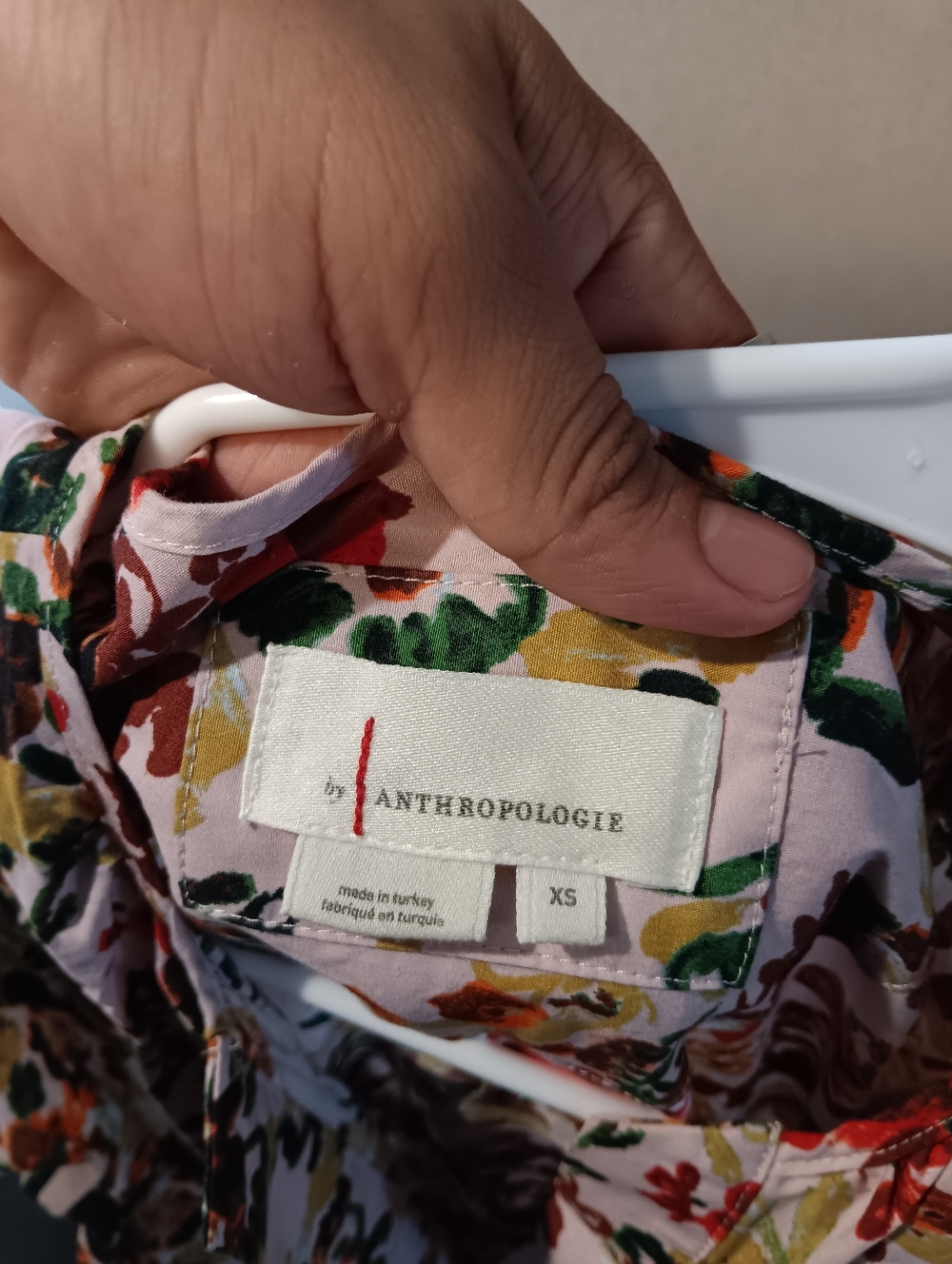 Anthropologie Somerset Floral Tiered Maxi Dress in Ivory with Red Green Floral - Picture 5 of 5